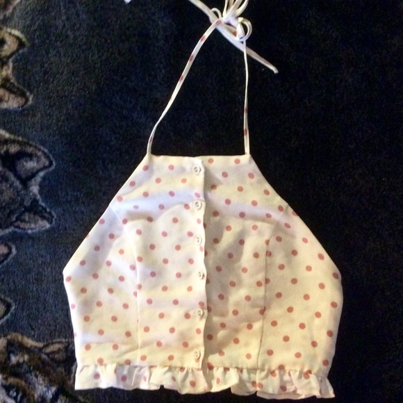 Urban Outfitters Tops - Pink polka dot crop top